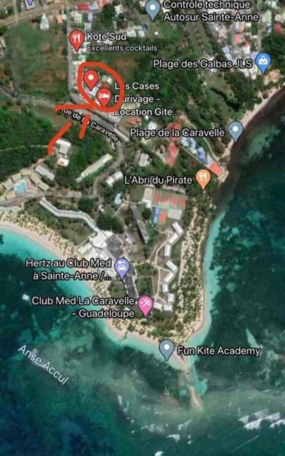Le Sable Bleu - Evasion Tropicale A Sainte-Anne - Plage 5Min - Piscine - Parking - Logement Climatise - Vue Sur Les Palmiers - Parfait Pour Sejours En Famille Ou Entre Amis Esterno foto