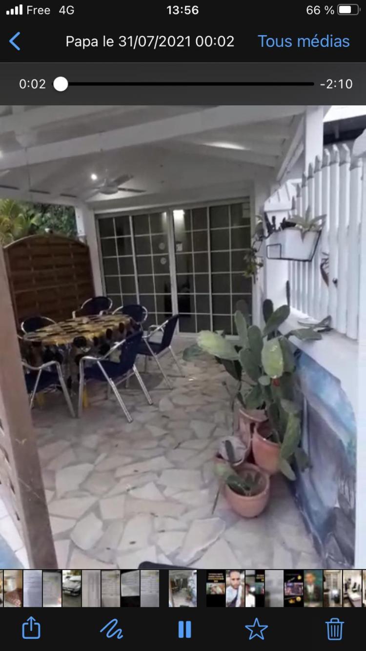 Le Sable Bleu - Evasion Tropicale A Sainte-Anne - Plage 5Min - Piscine - Parking - Logement Climatise - Vue Sur Les Palmiers - Parfait Pour Sejours En Famille Ou Entre Amis Esterno foto